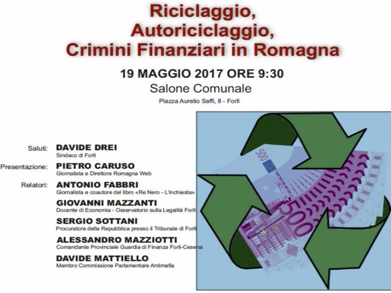 San Marino. Crimini finanziari in Romagna. Antonio Fabbri fra i relatori, presenta Pietro Caruso