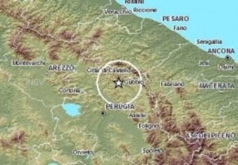San Marino. Registrato terremoto nei pressi di Gubbio, poco fa