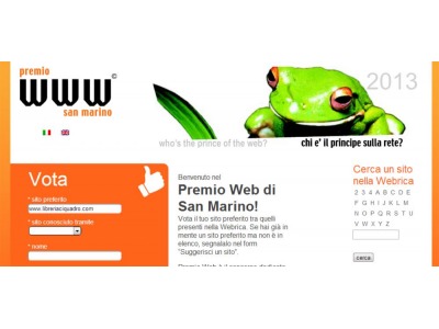 San Marino. Premio Web San Marino 2013: piu’ che lusinghieri i numeri