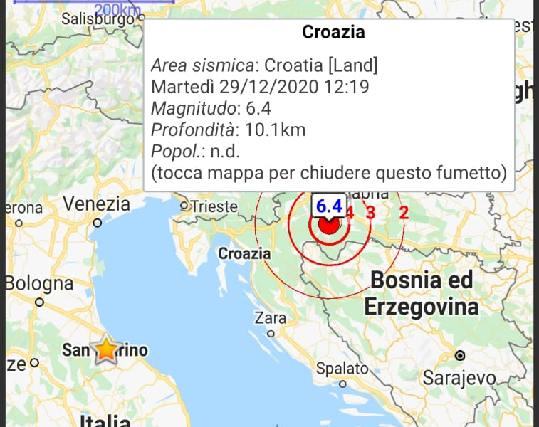 San Marino. Terremoto in Croazia: la CSdL aderisce alla iniziativa di solidarietà